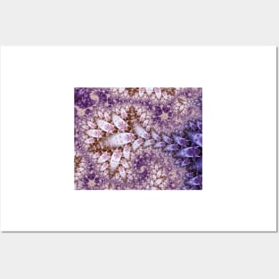Lilac Fractal Pattern Posters and Art